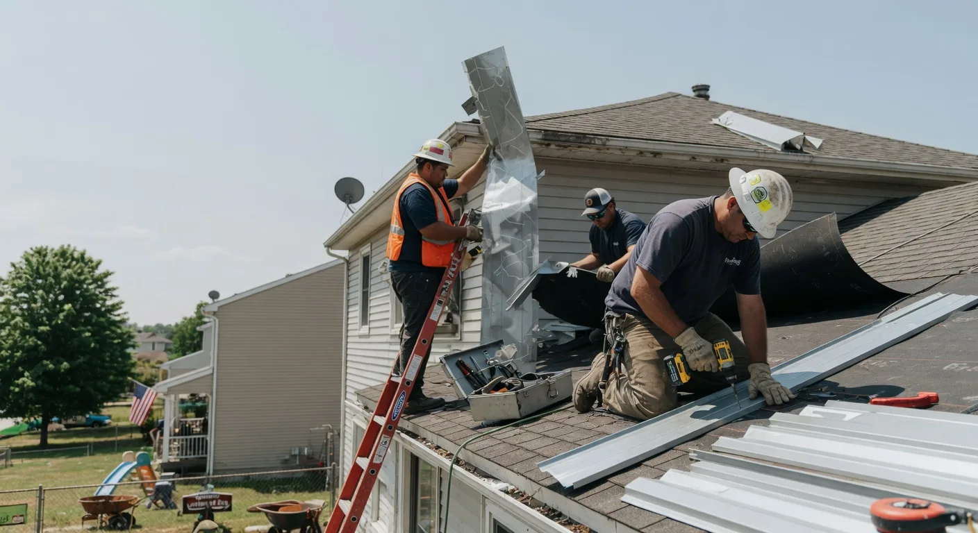 Storm Damage Metal Roof Repair in Saint Mary, KY